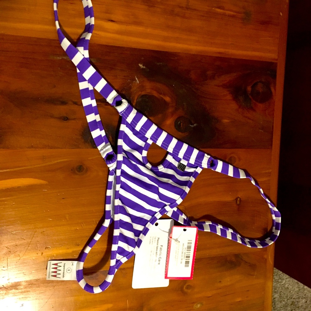 Wicked Weasel Summer Grape stripe thong bikini 440